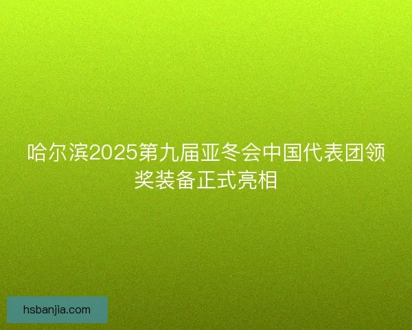 哈尔滨2025第九届亚冬会中国代表团领奖装备正式亮相